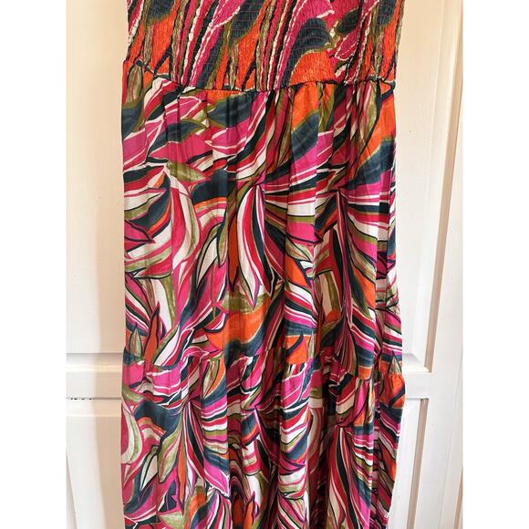 Abel The Label Anthropologie One Shoulder Kelissa Dress Size Large Maxi Resort - Picture 3 of 14